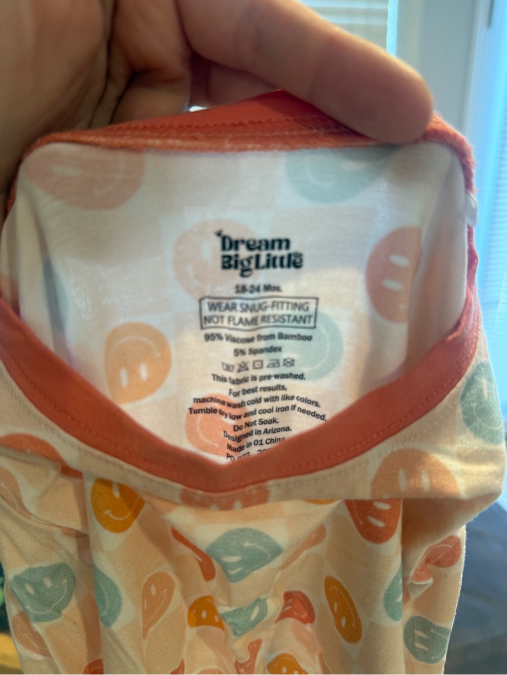 Dream Big Little Bamboo Smiley Face Pjs 18/24 Month - Picture 2 of 2